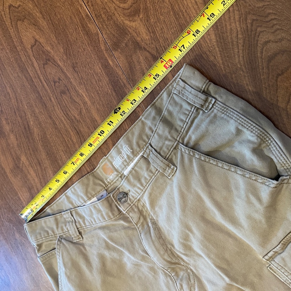 Carhartt Mens 36 Relaxed Fit Cargo Shorts Tan Canvas Utility Workwear 103542 - Picture 2 of 14